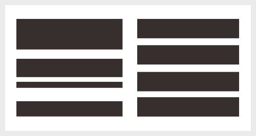 Irregular shapes (left) require more processing power than regular shapes (right).