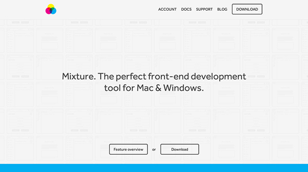 Mixture Flat Website Design