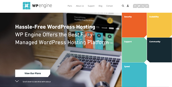 WPEngine Flat Website Design