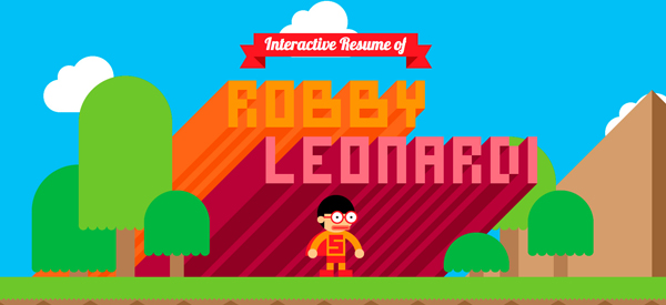 Robby Leonardi Flat Website Design