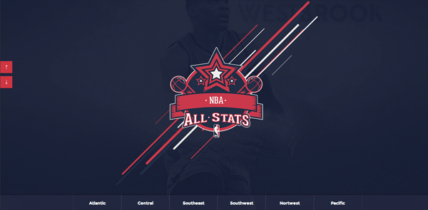 NBAllstats Flat Website Design