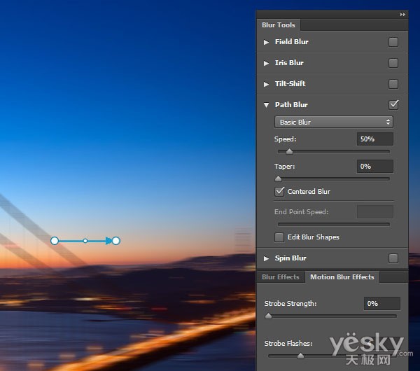 體驗Photoshop CC 2014新增路徑模糊濾鏡_天極yesky軟件頻道