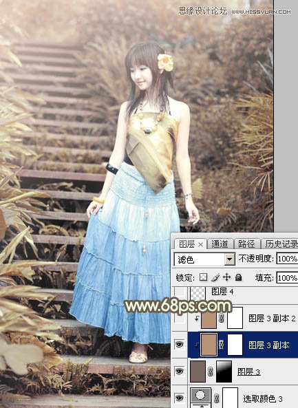 Photoshop調出可愛女孩日系逆光效果,PS教程,思緣教程網