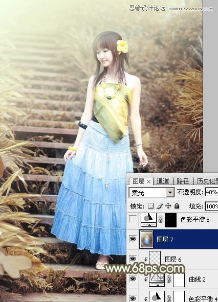 Photoshop調出可愛女孩日系逆光效果,PS教程,思緣教程網