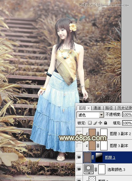 Photoshop調出可愛女孩日系逆光效果,PS教程,思緣教程網