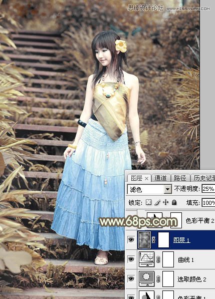 Photoshop調出可愛女孩日系逆光效果,PS教程,思緣教程網