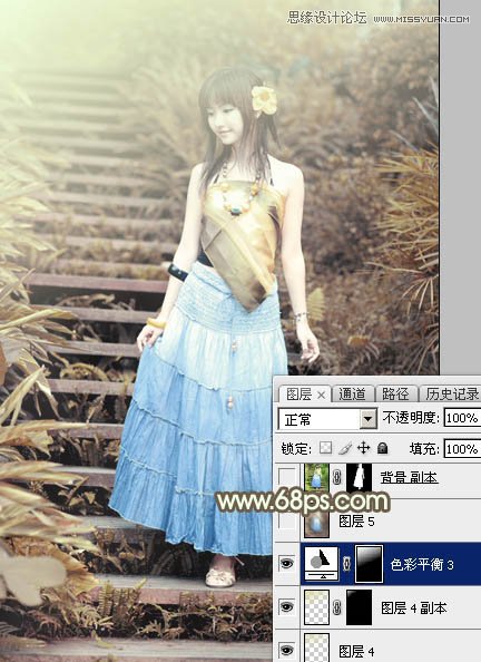 Photoshop調出可愛女孩日系逆光效果,PS教程,思緣教程網