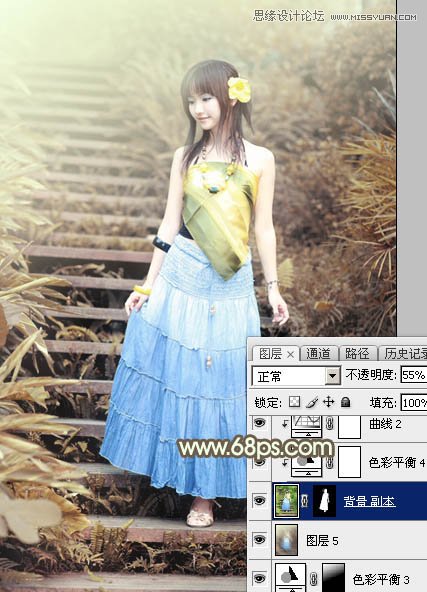 Photoshop調出可愛女孩日系逆光效果,PS教程,思緣教程網