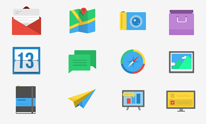 flatified iconset psd freebie download